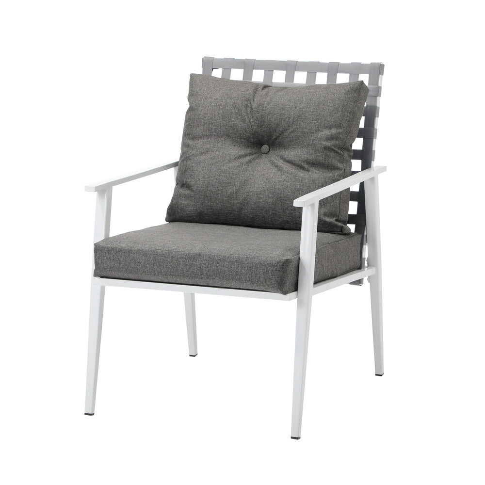 Livsip Outdoor Dining Set 3PCS Marble Table Rattan Chair
