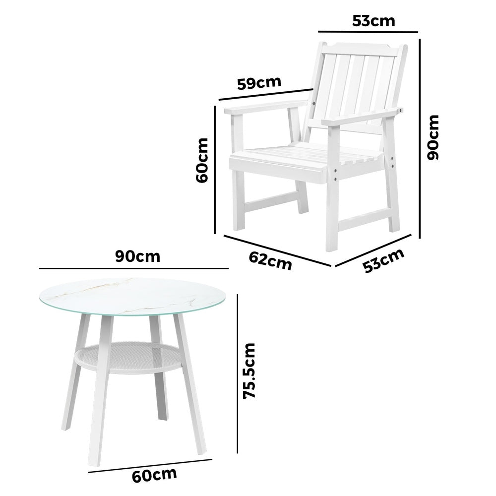 Livsip 5PCS Outdoor Dining Setting Solid Wood Chair