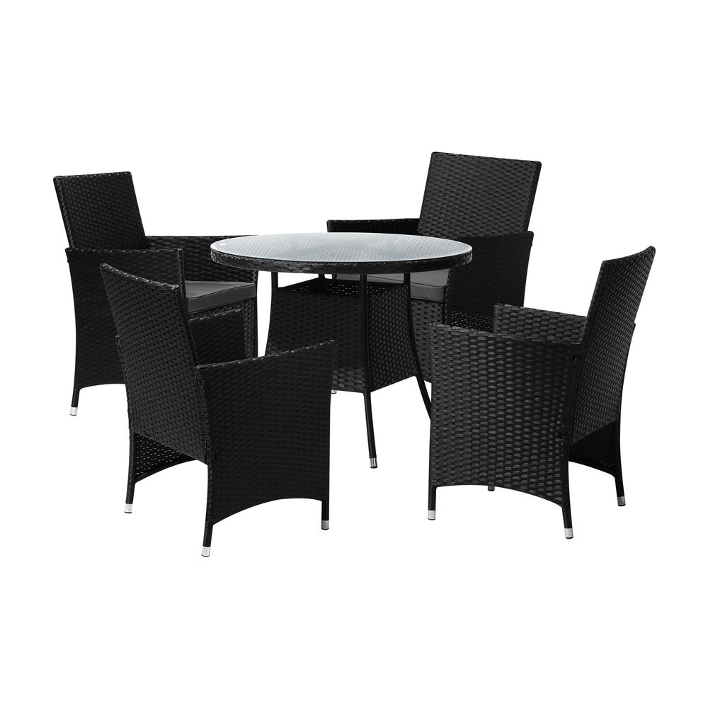 Livsip 5 PCS Outdoor Dining Set Table&Chairs Lounge Setting