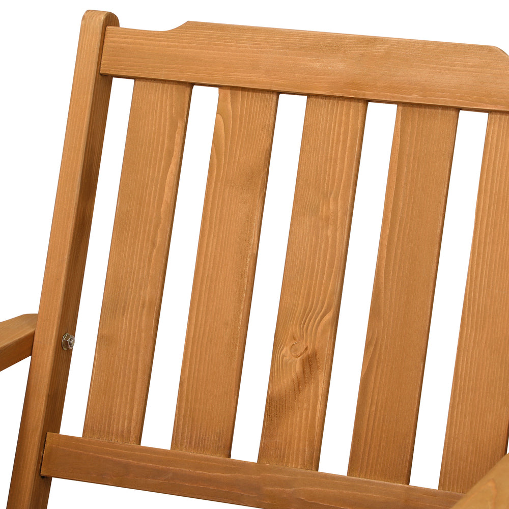 Livsip Outdoor Patio Set Solid Wood Chair&Table 5PC
