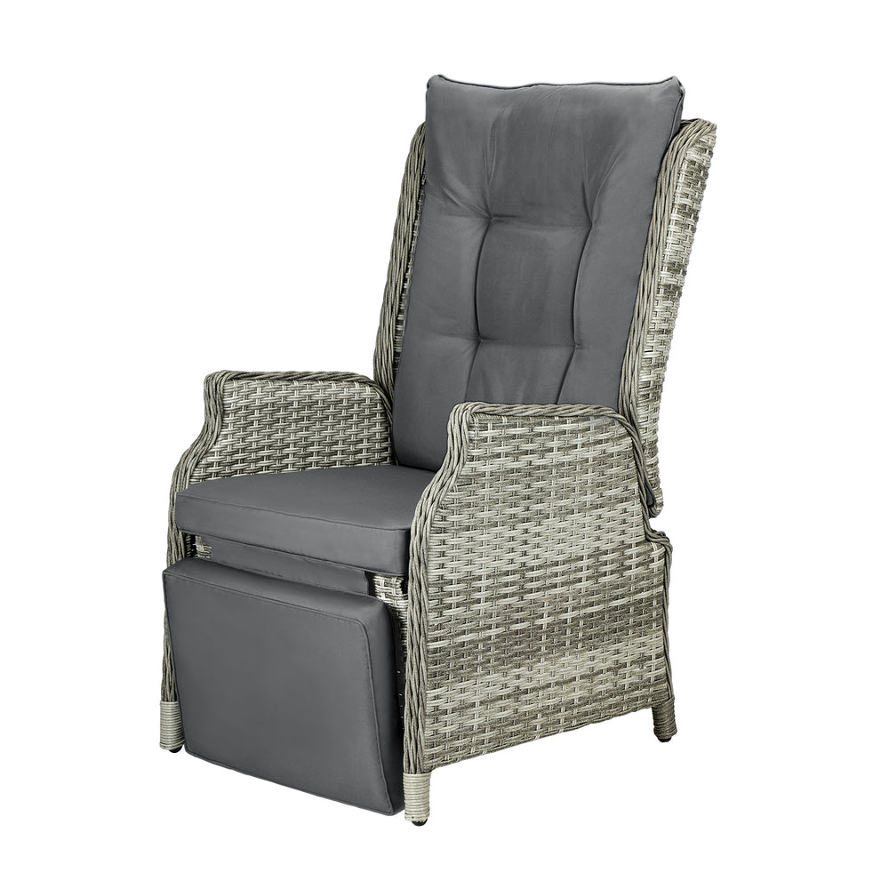 Livsip Recliner Chairs with Adjustable Footrest Grey