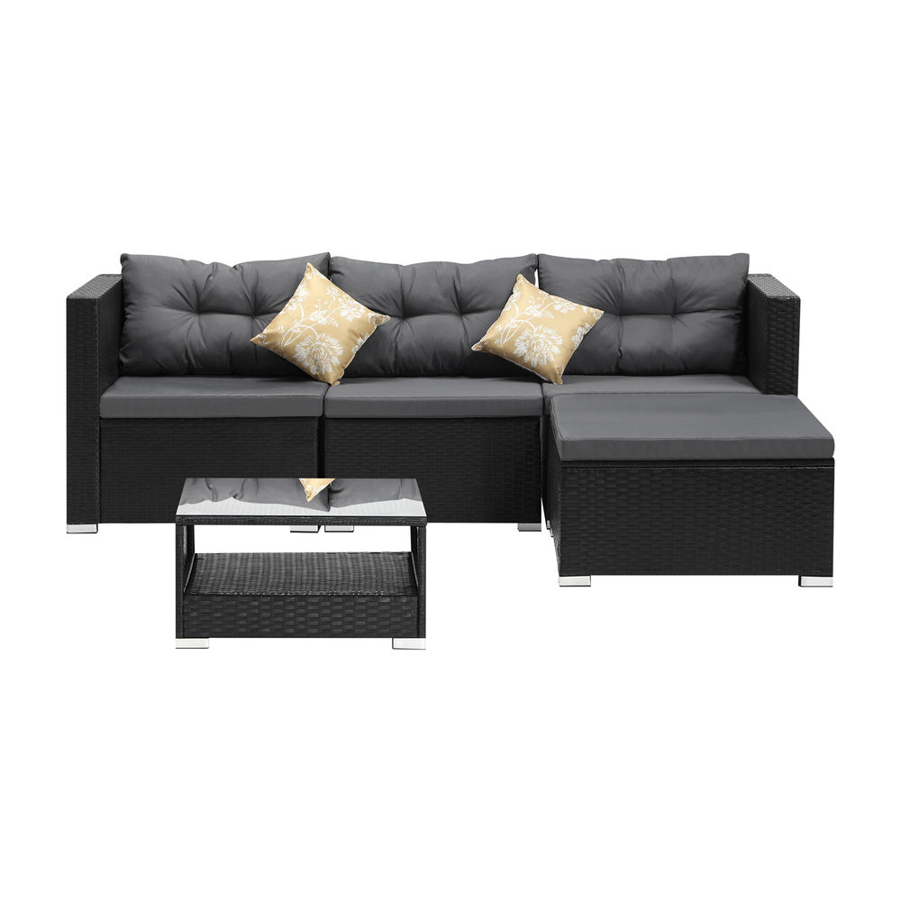 Livsip Outdoor Sofa Set 4 Seater Corner Modular Lounge Set