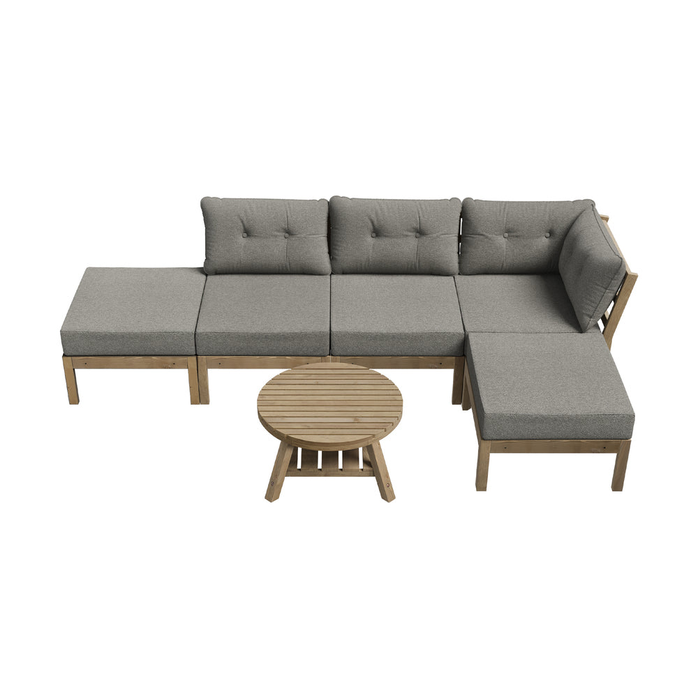 Livsip Outdoor Lounge Sofa Set 7 Piece Garden Furniture