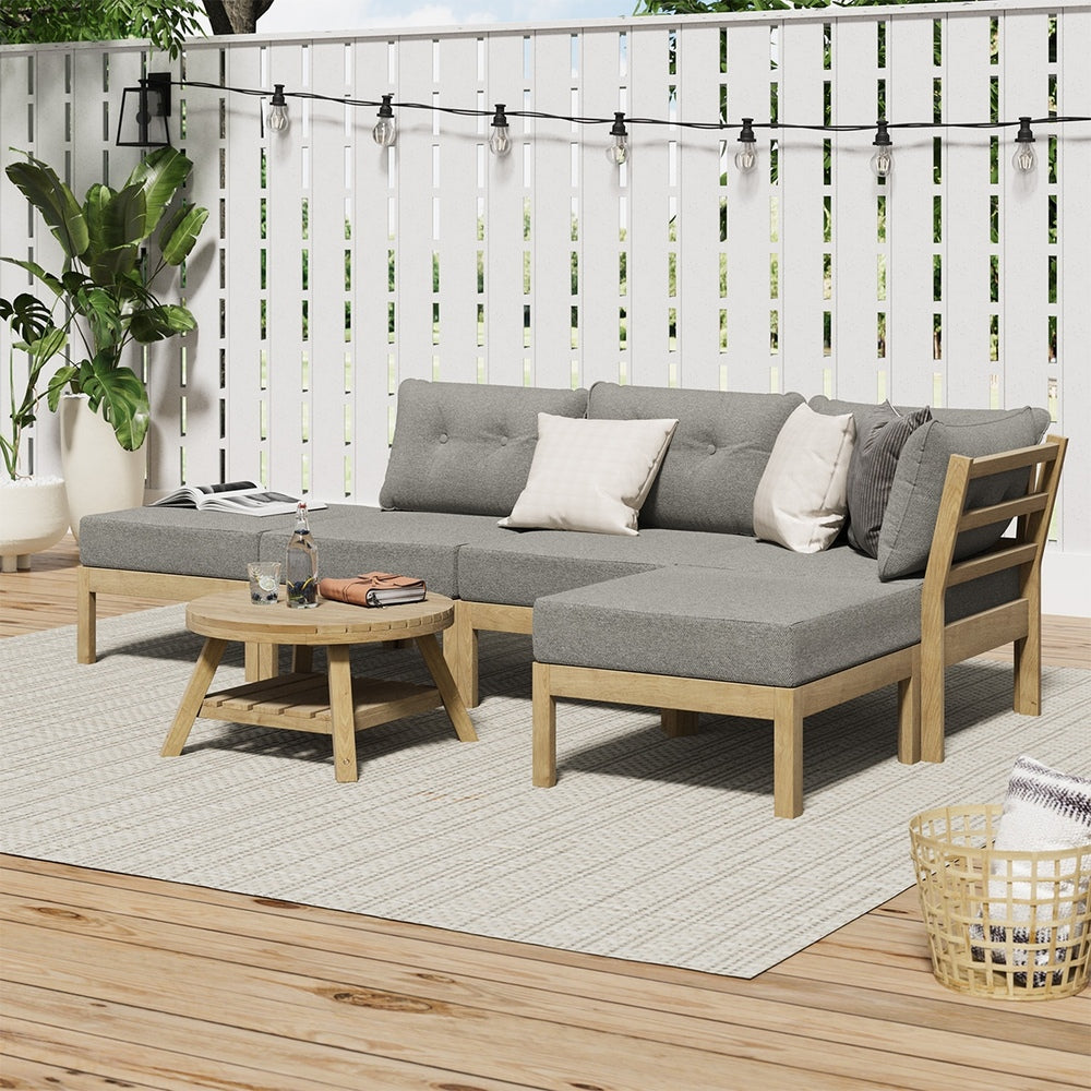Livsip Outdoor Lounge Sofa Set 7 Piece Garden Furniture