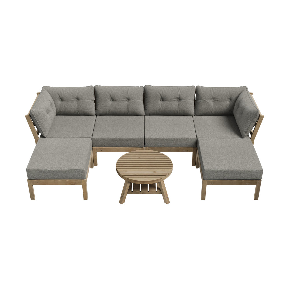 Livsip 6 Piece Outdoor Lounge Sofa Set Garden Furniture