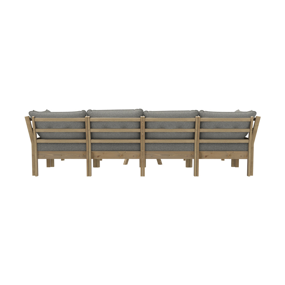 Livsip 6 Piece Outdoor Lounge Sofa Set Garden Furniture