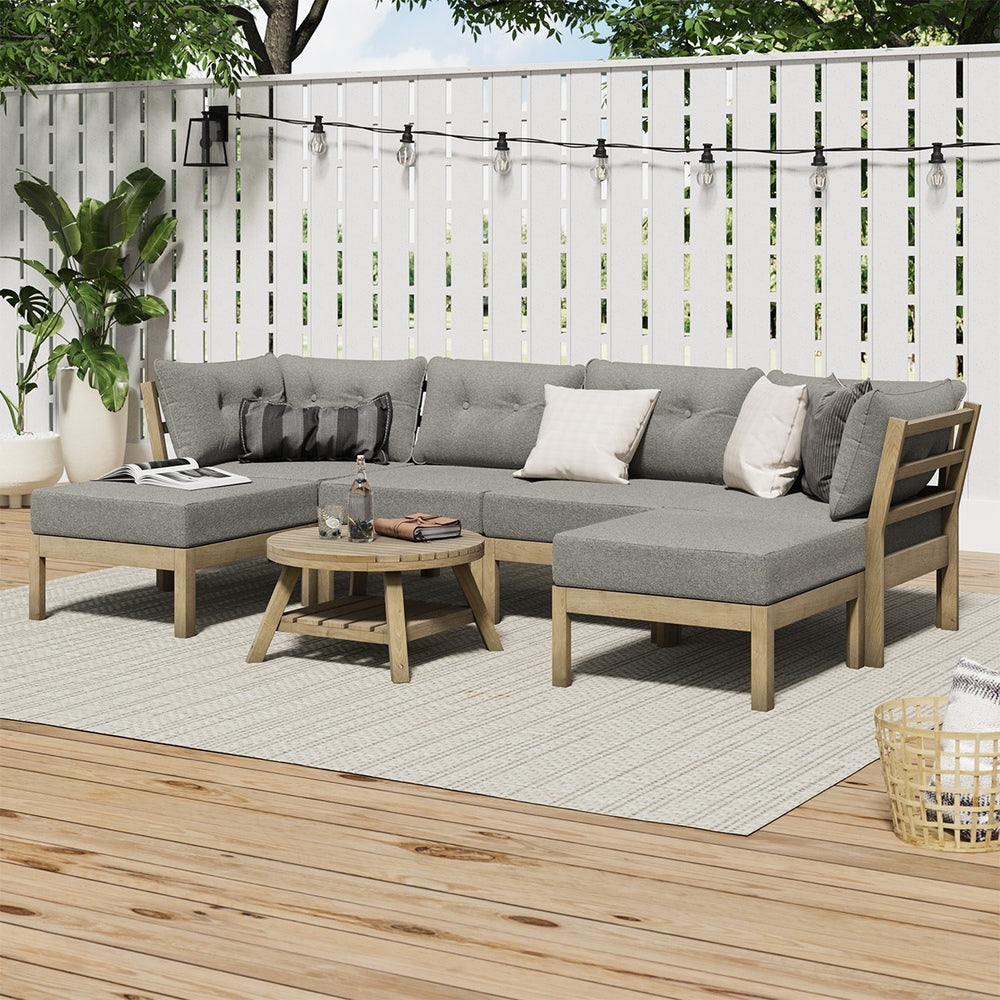 Livsip 6 Piece Outdoor Lounge Sofa Set Garden Furniture
