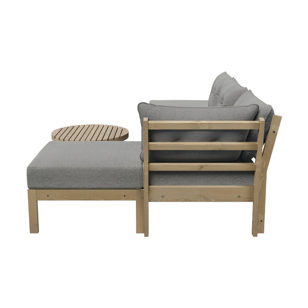 Livsip Outdoor Lounge Sofa Set 7 Piece Garden Furniture Grey