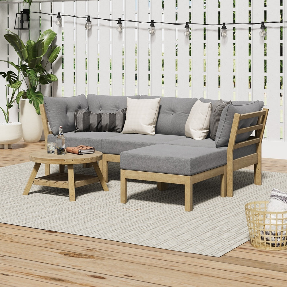 Livsip 5 Piece Outdoor Furniture Set Garden Lounge Sofa