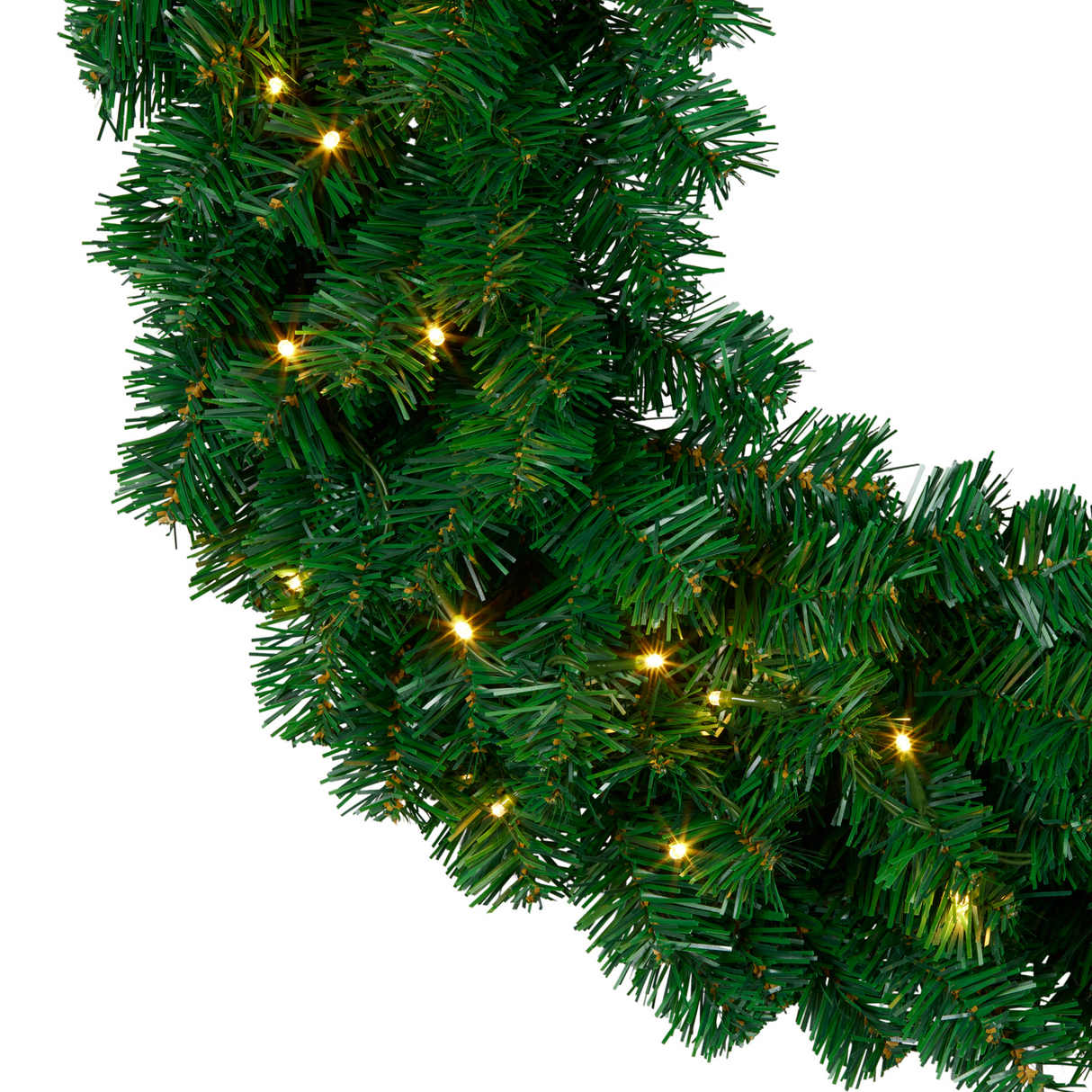 Chadwick Green Pre-Lit Christmas Wreath - 61cm