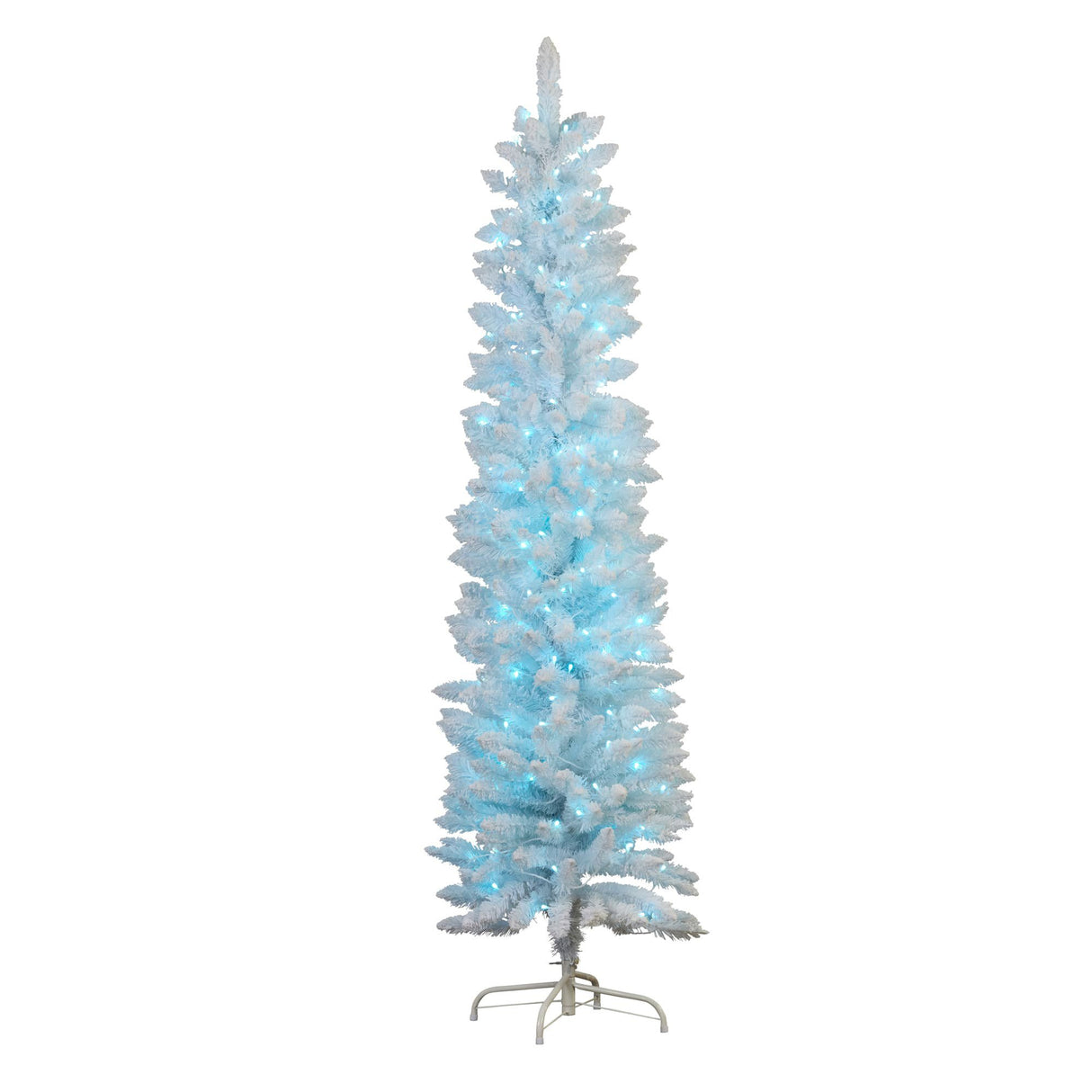 Christabelle Candy Floss White 1.8m Pre-Lit Multicolour Slim Christmas Tree