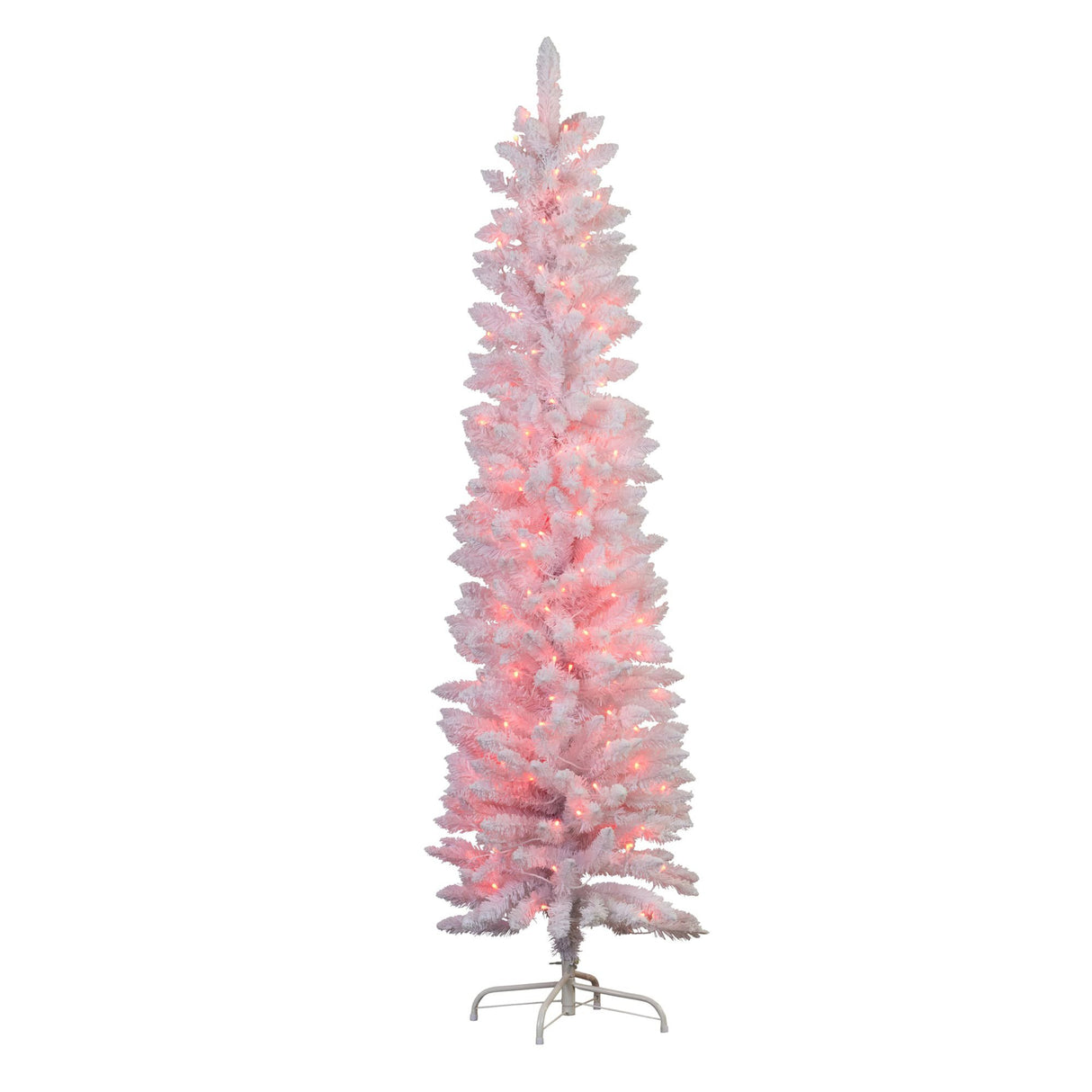 Christabelle Candy Floss White 1.8m Pre-Lit Multicolour Slim Christmas Tree
