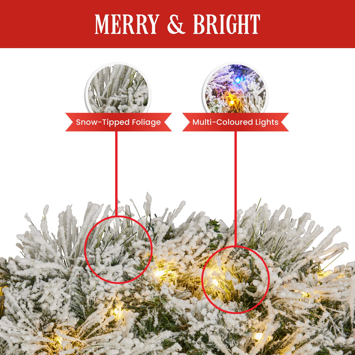 Christabelle Majestic Snow Christmas Wreath - 61cm