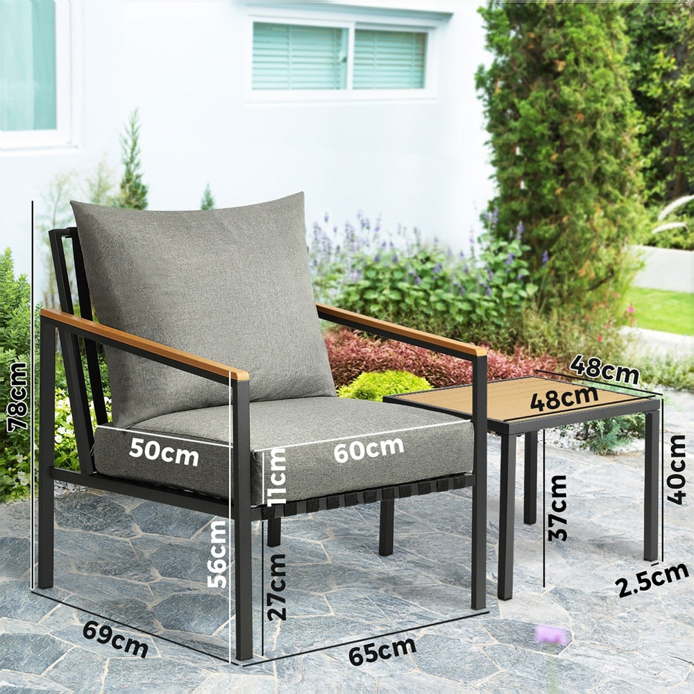 Livsip Outdoor Set Chairs&Table Patio Furniture 3PCS