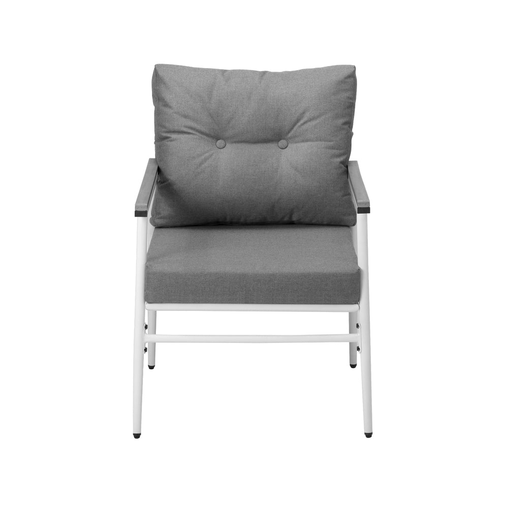 Livsip 2PCS Outdoor Chairs Set Garden Patio Armchair White