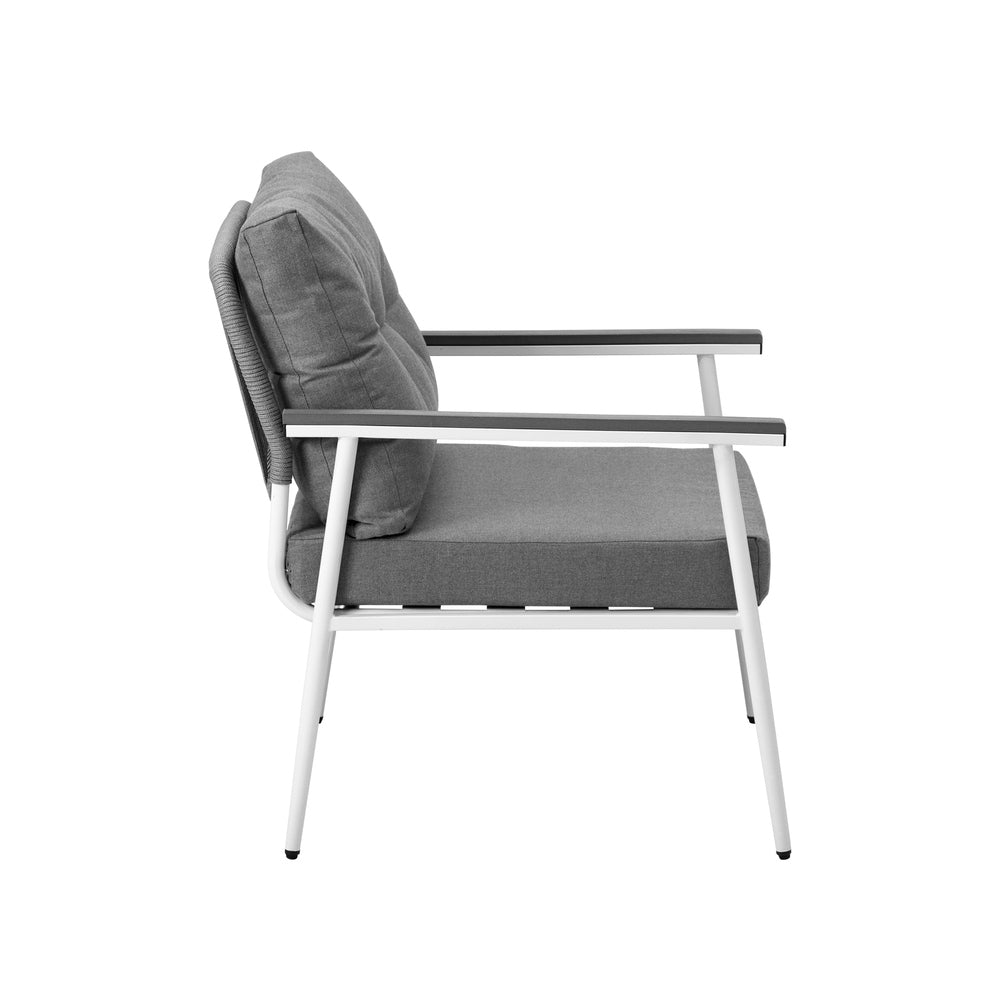 Livsip 2PCS Outdoor Chairs Set Garden Patio Armchair White