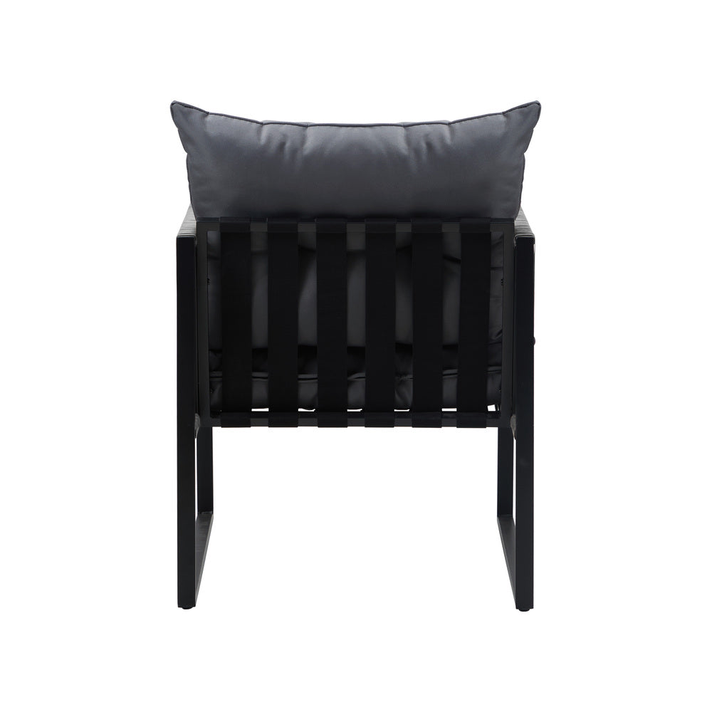 Livsip 2PCS Outdoor Patio Chairs Garden Sofa Set PE Wicker Grey