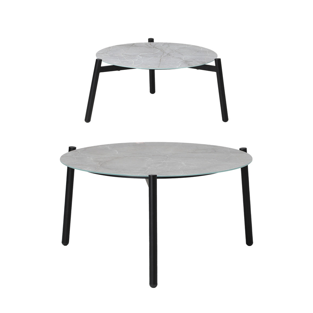 Livsip Outdoor Patio Set 2pc Grey Table Sets 4pc Rattan Black Chairs