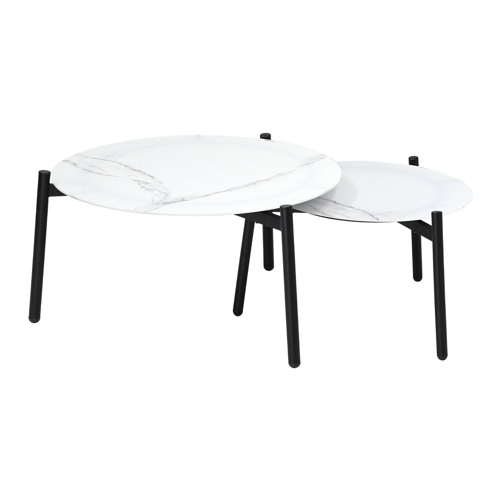 Livsip Outdoor Coffee Side Marble Table 50/70cm Set