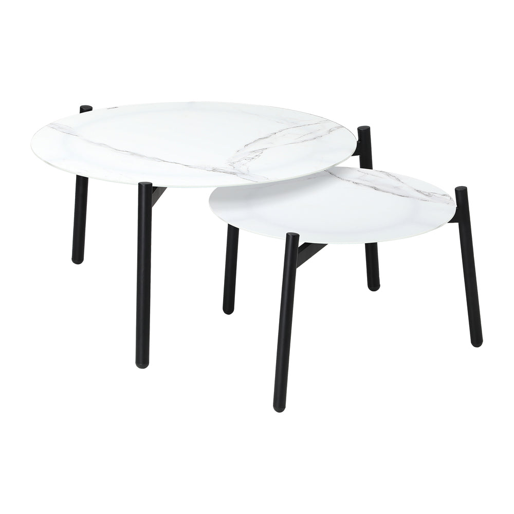 Livsip Outdoor Coffee Side Marble Table 50/70cm Set