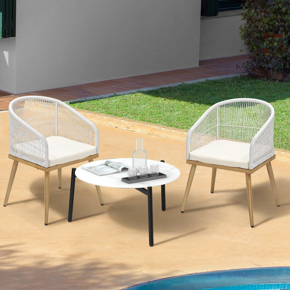 Livsip 2 Seater Outdoor Patio Setting 70cm Table