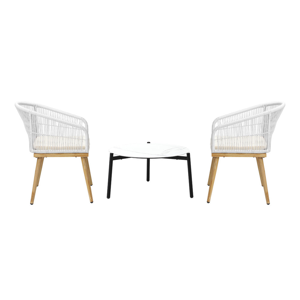 Livsip 2 Seater Outdoor Patio Setting 70cm Table