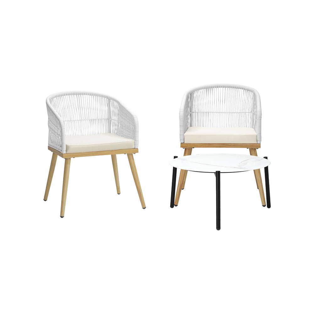 Livsip 2 Seater Outdoor Patio Setting 70cm Table