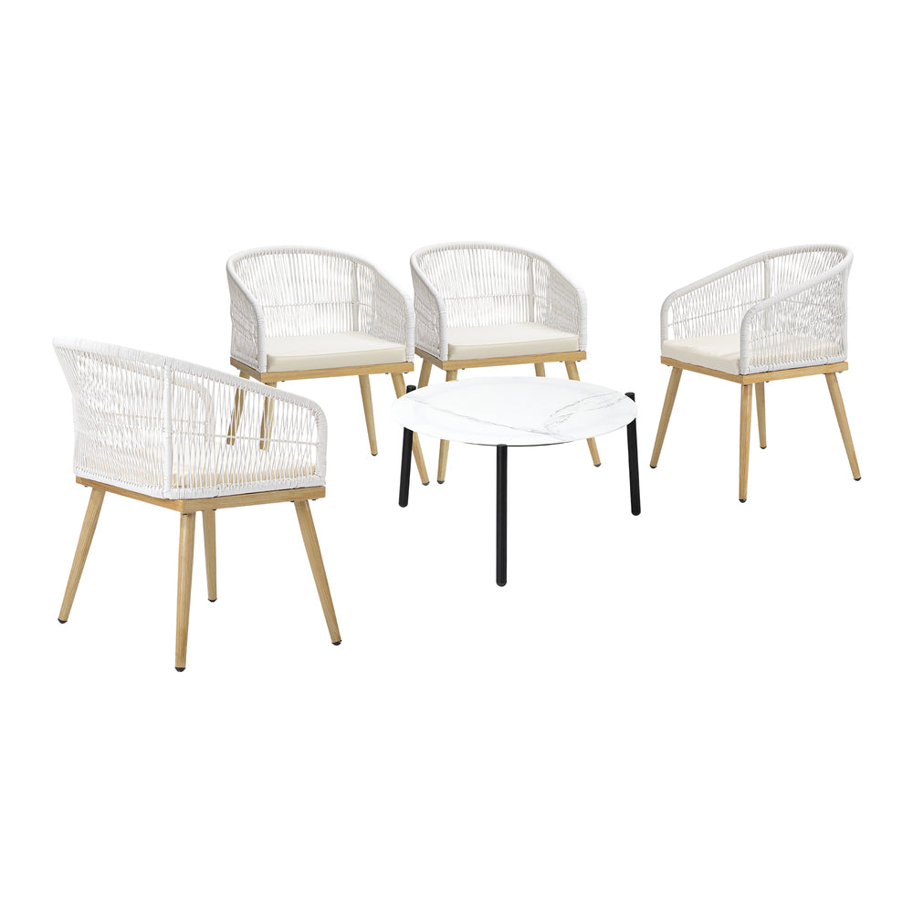 Livsip 4 Seater Outdoor Patio Set 70cm Table