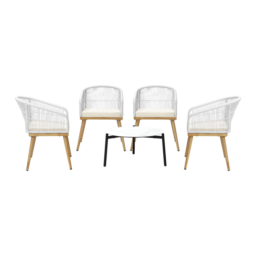 Livsip 4 Seater Outdoor Patio Set 70cm Table