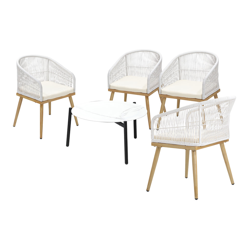 Livsip 4 Seater Outdoor Patio Set 70cm Table