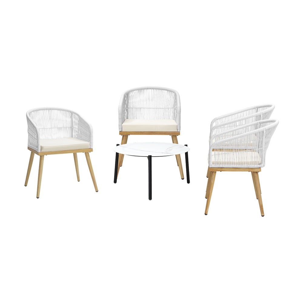 Livsip 4 Seater Outdoor Patio Set 70cm Table