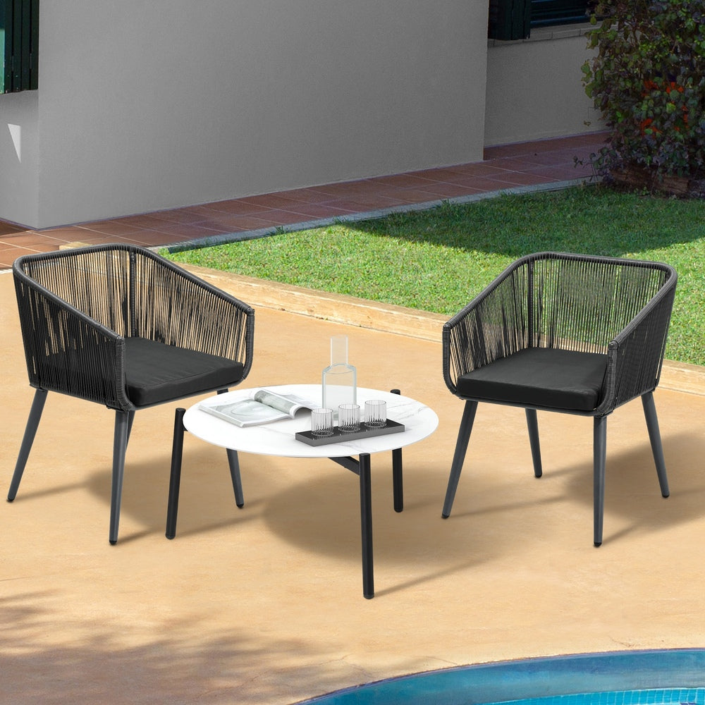 Livsip Outdoor Lounge Setting Furniture 3 Piece Patio Set