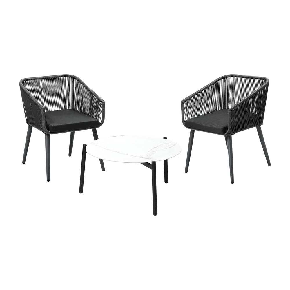 Livsip Outdoor Lounge Setting Furniture 3 Piece Patio Set