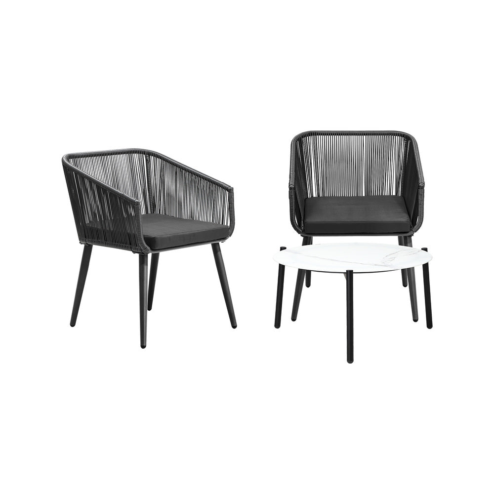 Livsip Outdoor Lounge Setting Furniture 3 Piece Patio Set