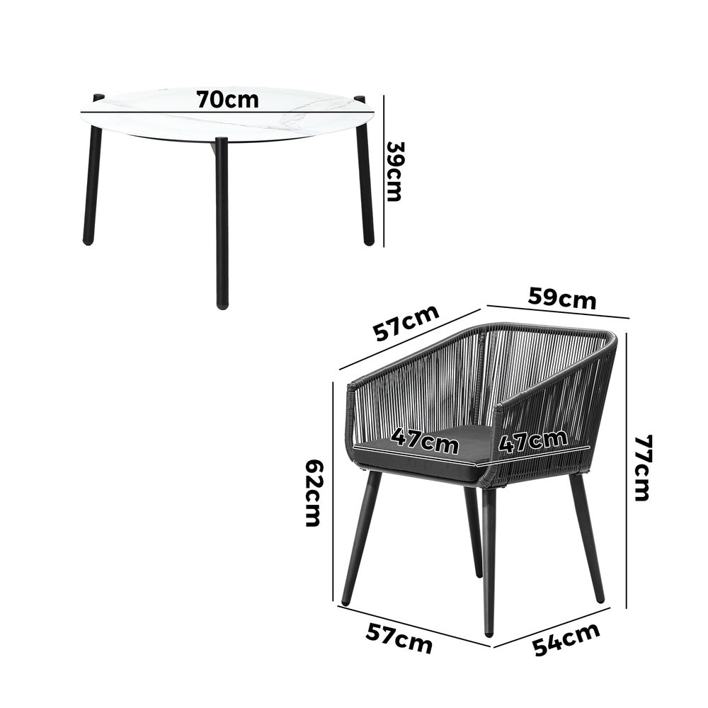 Livsip Outdoor Lounge Setting Furniture 5 Piece Patio Set