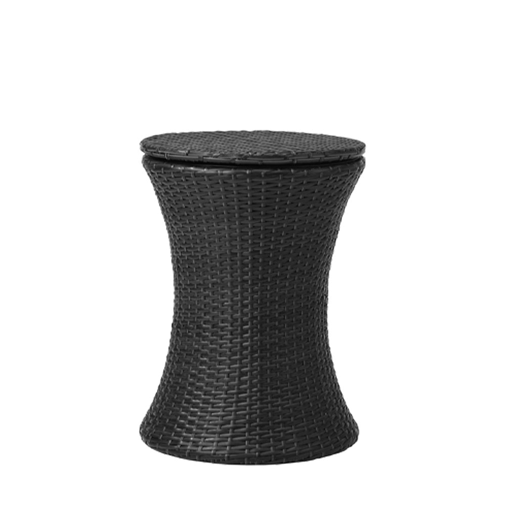 Livsip Outdoor Lounge Setting Ice Bucket Black Table 2 Seater