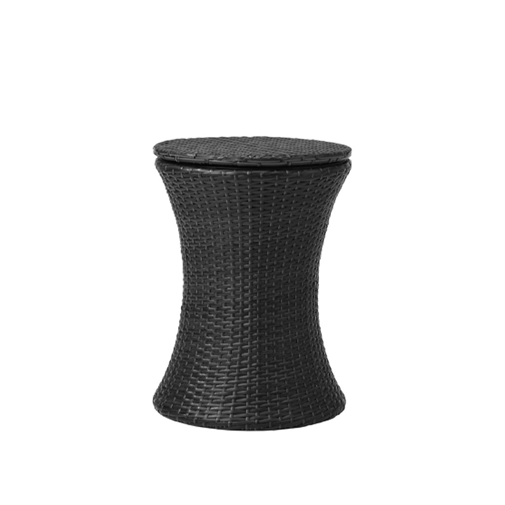 Livsip 3PCS Outdoor Lounge Setting Ice Bucket Black Adjustable Table