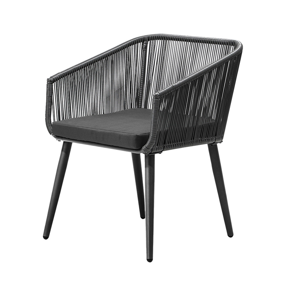 Livsip 3PCS Outdoor Lounge Setting Ice Bucket Brown Adjustable Table