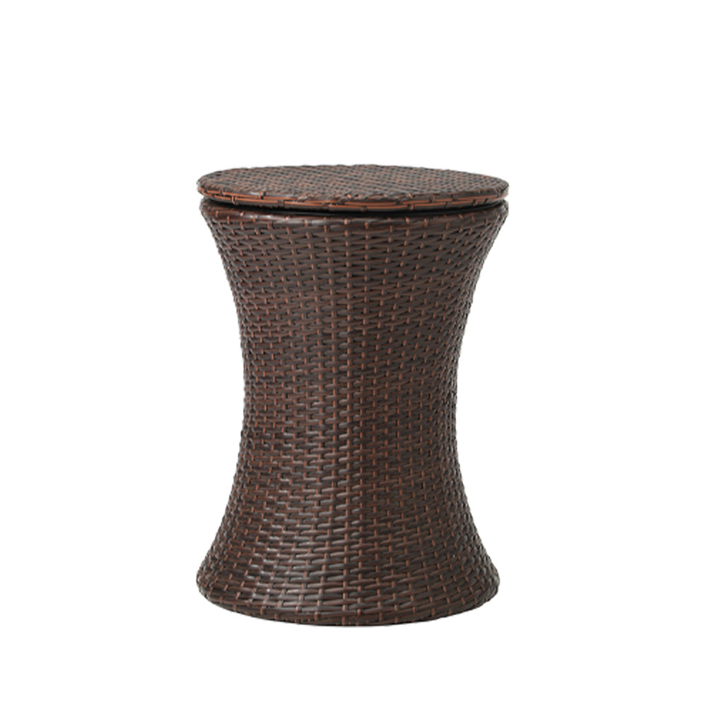 Livsip Outdoor Patio Set Ice Bucket Brown Table Sofa Setting 3pcs