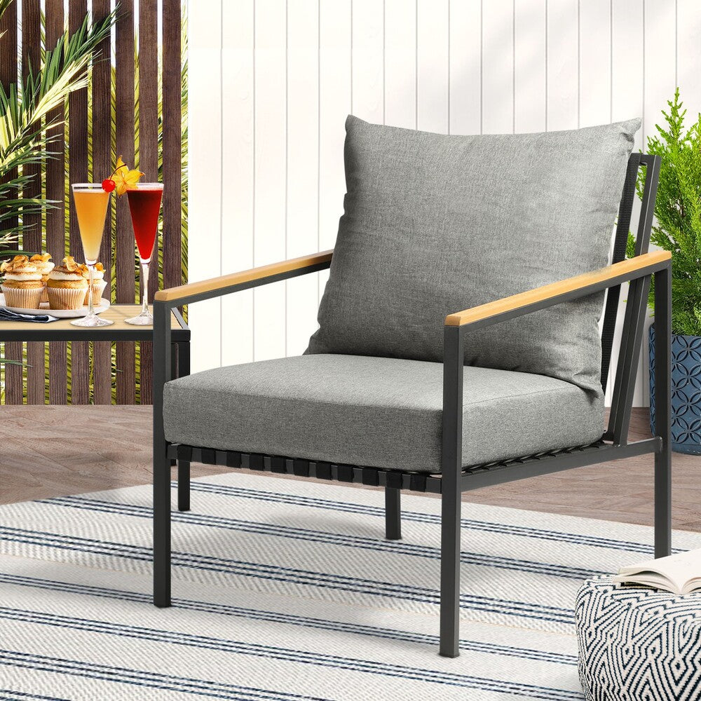 Livsip Outdoor Chair Patio Armchair with Cushions