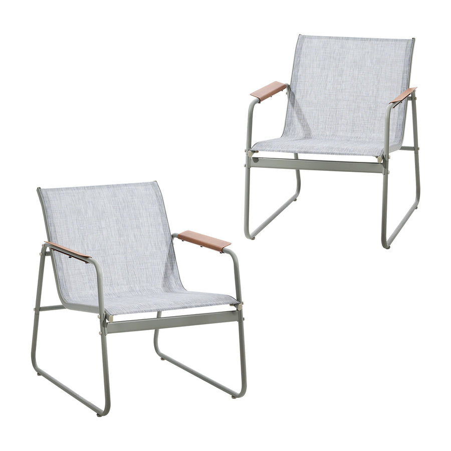 Livsip 2PCS Outdoor Patio Armchair Textilene