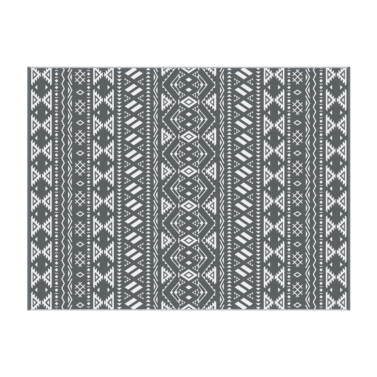 Gardeon Outdoor Rugs 274x366cm Large Carpet Reversible Area Mat PP Dual-Sided Patio Rug Bohemian