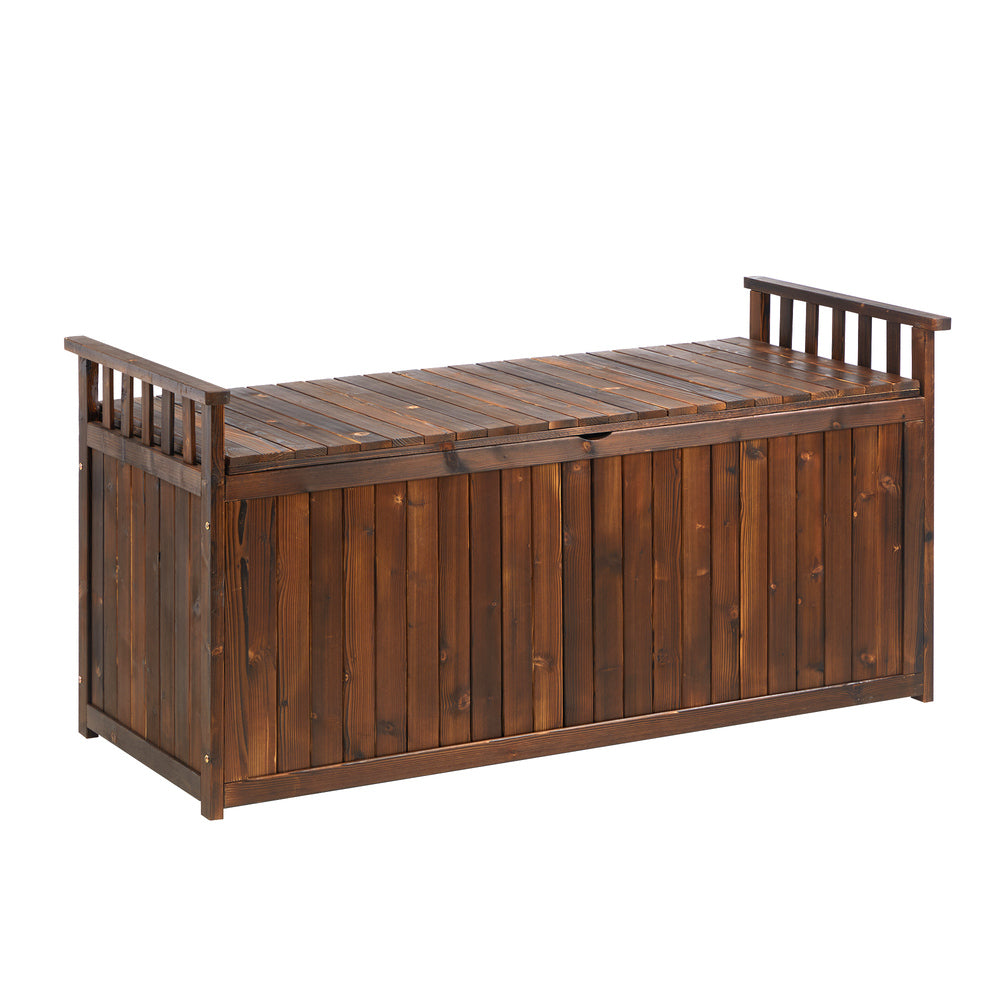 Livsip Outdoor Storage Box Garden Bench Wooden 500L Charcoal
