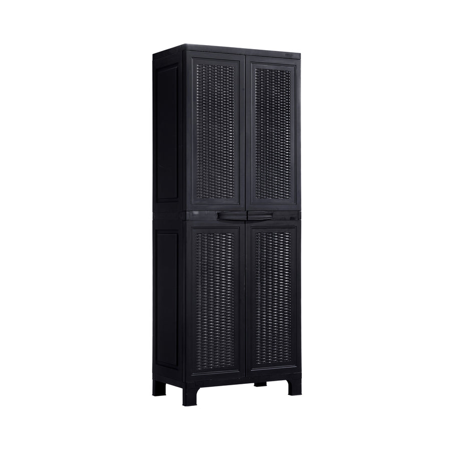 Livsip Outdoor Storage Cabinet Adjustable Tall Black