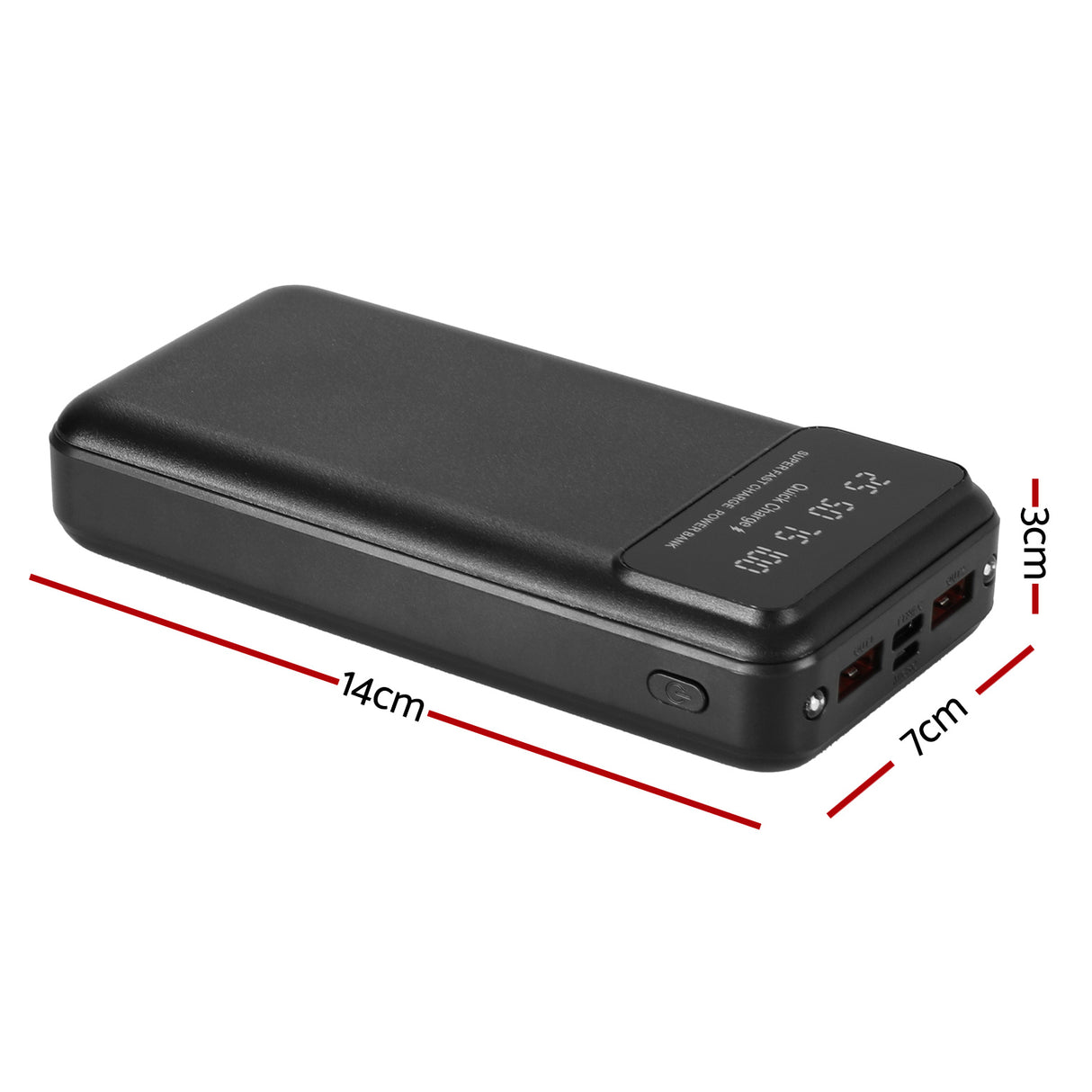 High-Capacity 20000mAh Portable Power Bank with PD22.5W Fast Charging for All Devices - Black
