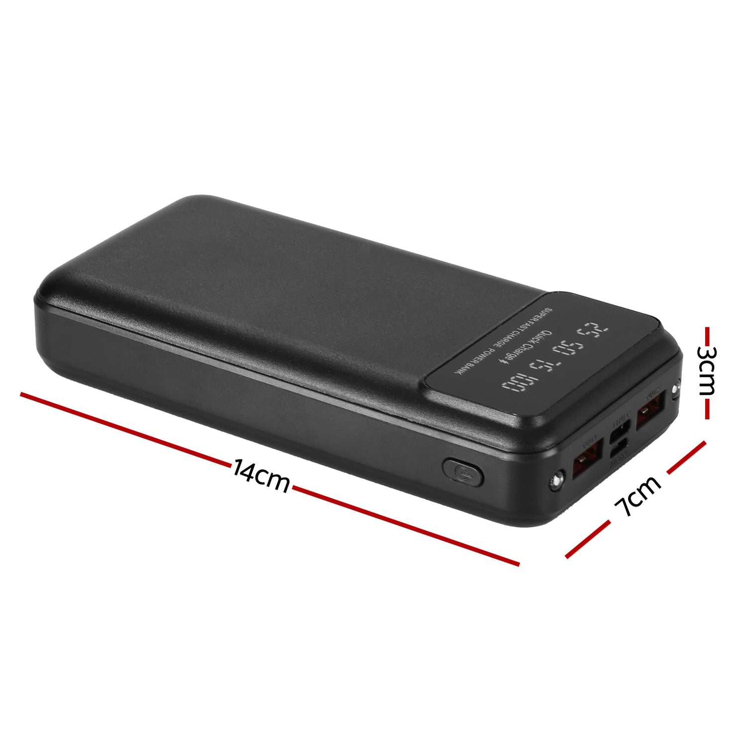 High-Capacity 20000mAh Portable Power Bank with PD22.5W Fast Charging for All Devices - Black