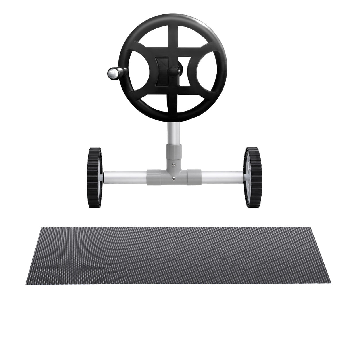 Aqua Buddy Pool Cover 600 Micron 10x4m w/ Roller 4m Swimming Pools Black Solar Blanket