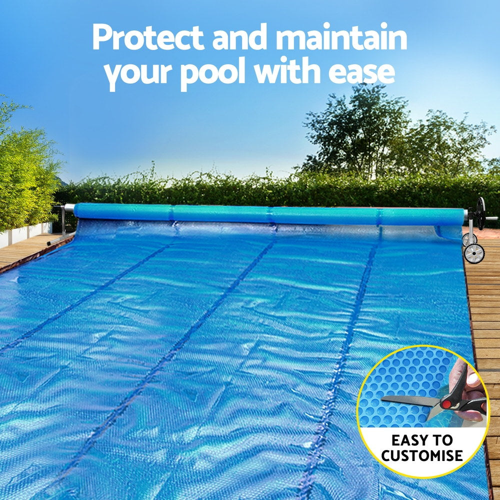 Aqua Buddy Pool Cover 600 Micron Solar Heat Blanket LDPE 10.5x4.2m w/ 5.55m Roller