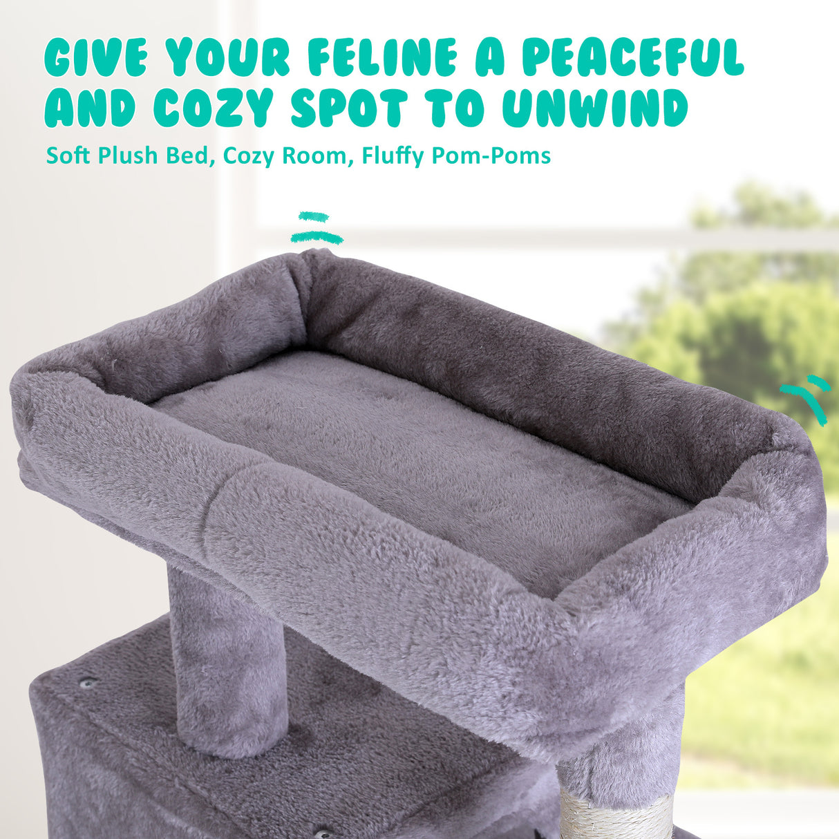 143cm Cat Tree Scratcher CATOPIA - GREY