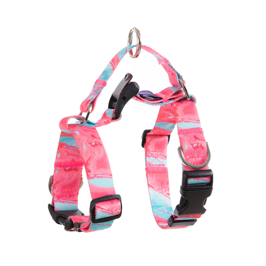 Double-Lined Straps Harness M - MARBLE PINK